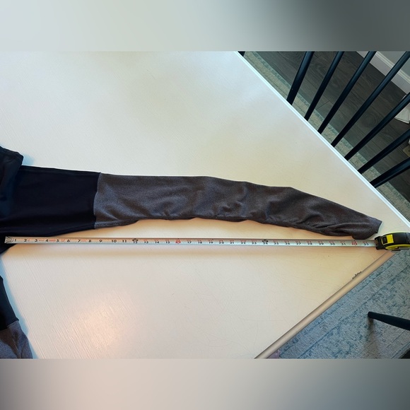 ALO Women's Yoga Goddess Ribbed Gray Black High Waisted Leggings Size S - Picture 11 of 12